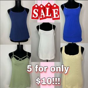 Tank tops bundle large different colors